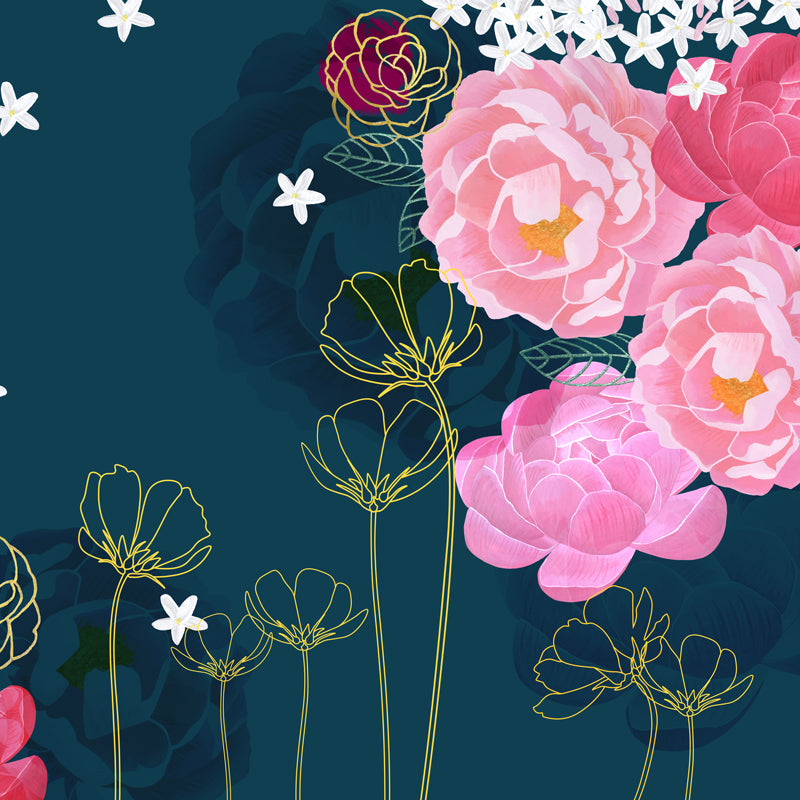 Peonies & Cosmos