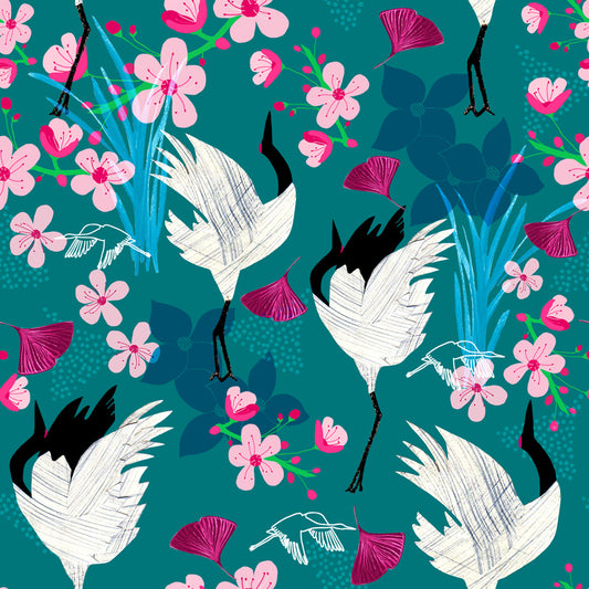Cranes & Blossom