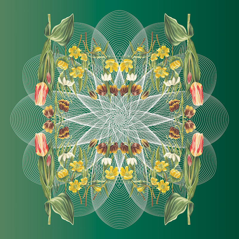Spring Floral Spiral Botanical